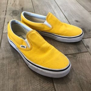 VANS YELLOW SLIP ONS
